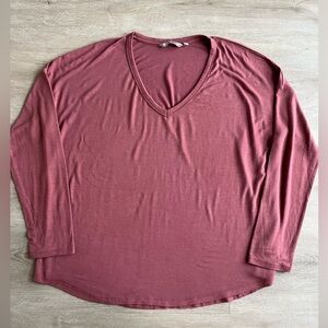 Athleta Long Sleeve Tee in Dusty Rose